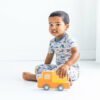 Little Diggers Bamboo Viscose Short Sleeve Two-Piece Pajama Set