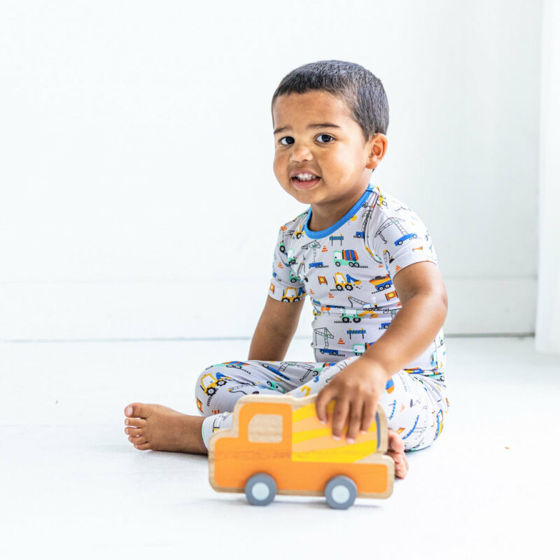 Little Diggers Bamboo Viscose Short Sleeve Two-Piece Pajama Set