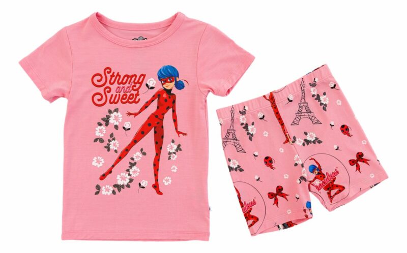 Miraculous Sweet Trend Bamboo Viscose Short Sleeve and Shorts Pajama Set