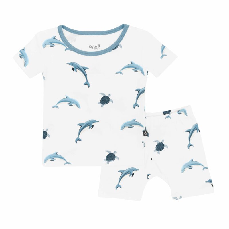 Short Sleeve Pajamas in Dolphin from Kyte BABY