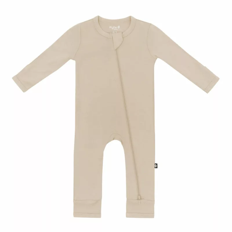 Zippered Romper in Almond from Kyte BABY