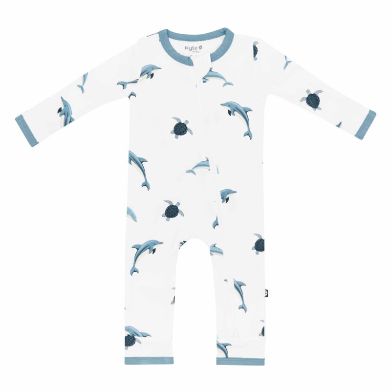 Zippered Romper in Dolphin from Kyte BABY