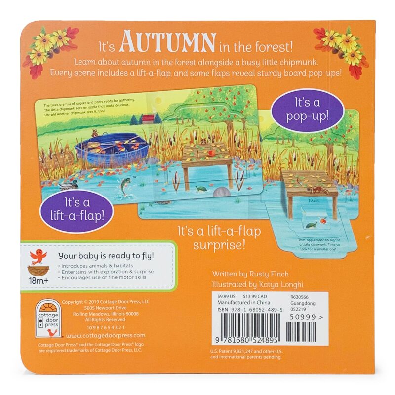 Autumn in the Forest Lift-a-Flap Surprise Board Book made by Cottage Door Press