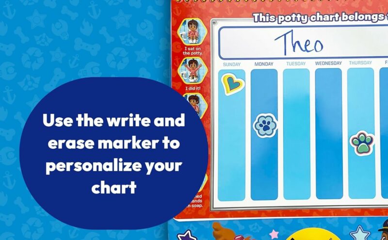 PAW Patrol Potty Training Reward Chart from Cottage Door Press