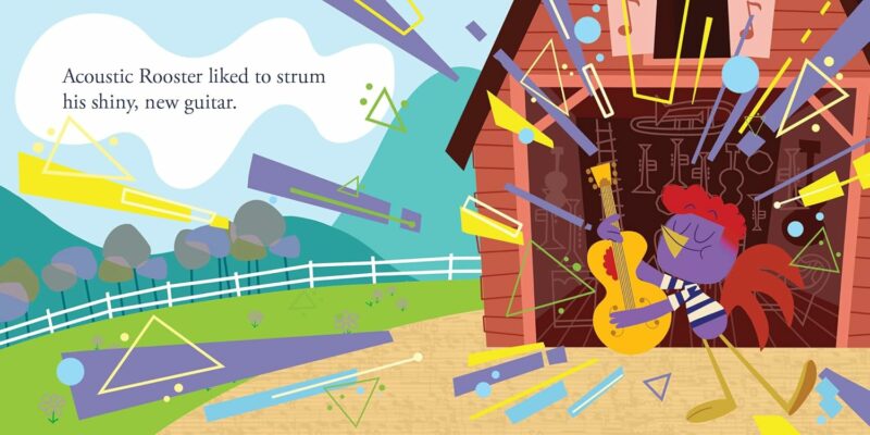 Acoustic Rooster and Friends Board Book from Sleeping Bear Press
