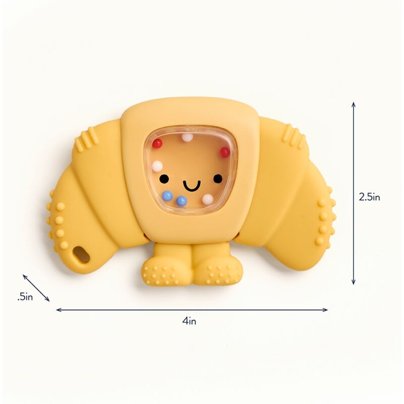 Itzy Ritzy Croissant Sweetie Shake Plus - Teething + Rattle Toy Toys