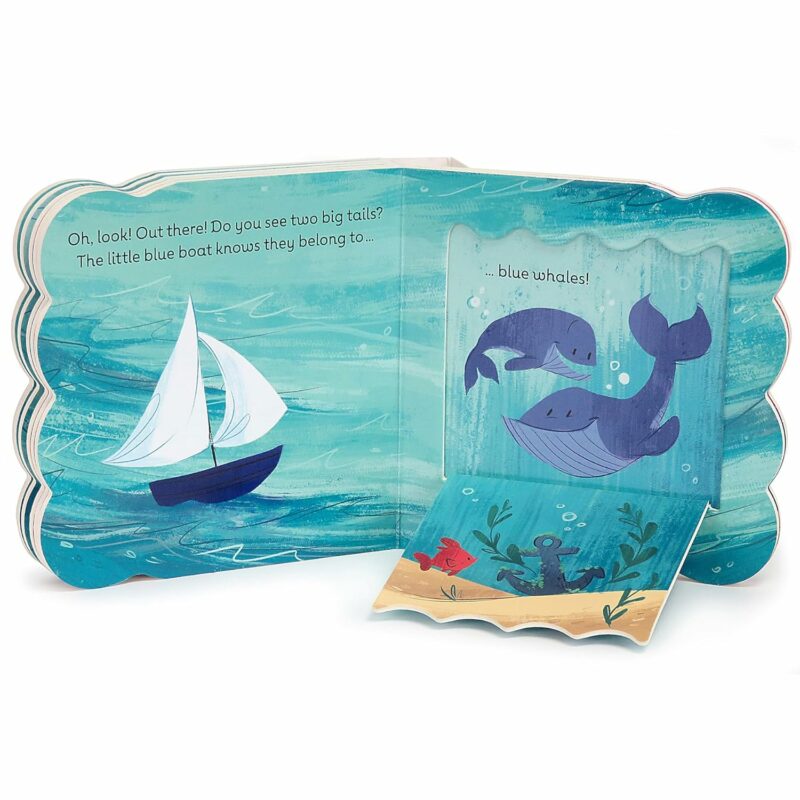 Little Blue Boat Lift-a-Flap Board Book made by Cottage Door Press