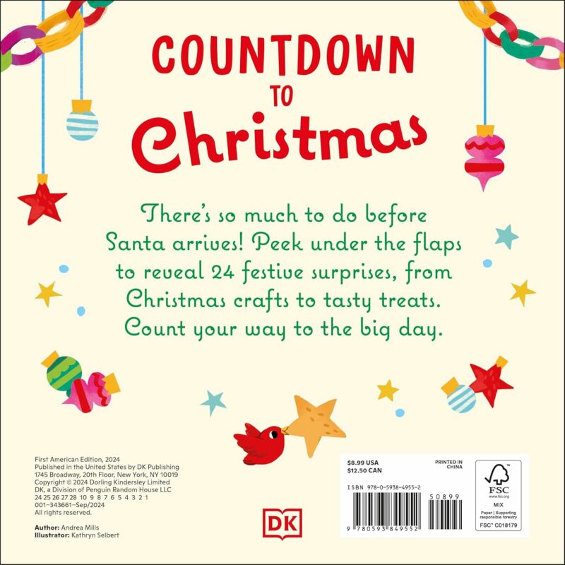 Countdown to Christmas A Lift-The-Flap Board Book Children's Books