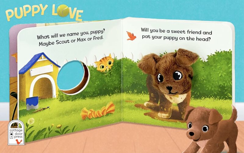 Puppy Love Finger Puppet Book from Cottage Door Press