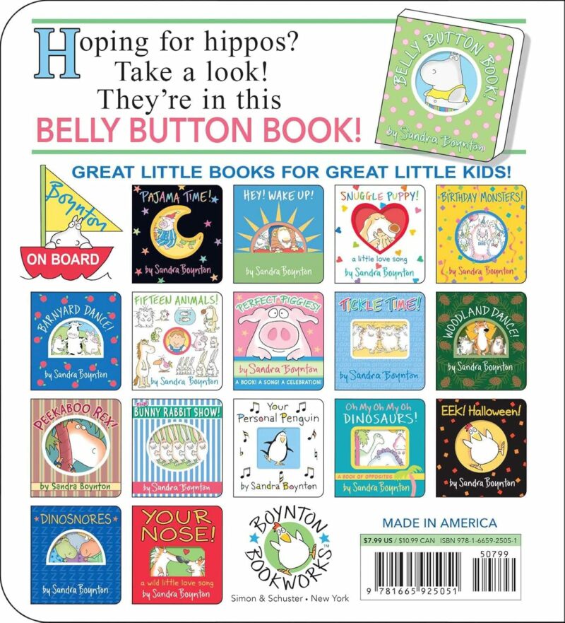 Belly Button Book! by Sandra Boynton Children's Books