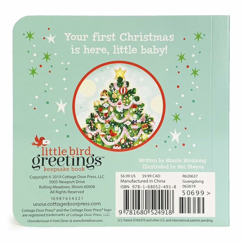 Cottage Door Press Baby's First Christmas Keepsake Board Book available at Blossom