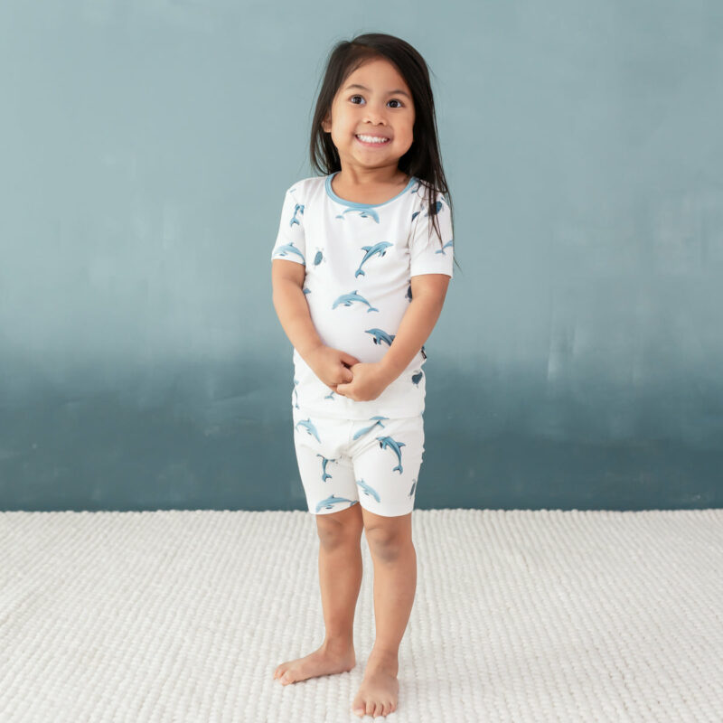 Kyte BABY Short Sleeve Pajamas in Dolphin