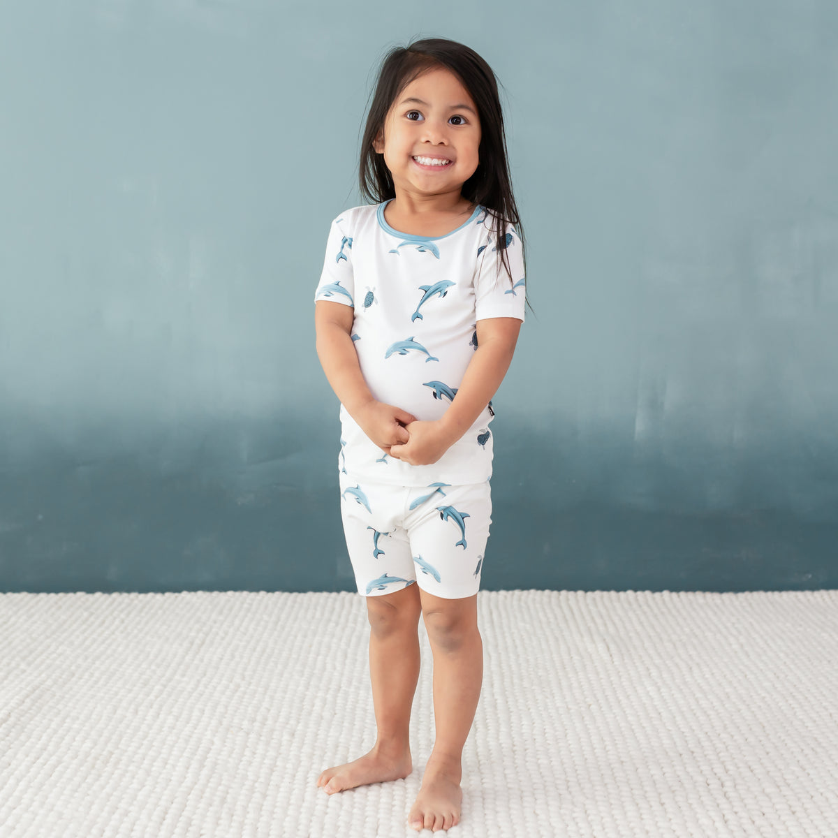 Kyte BABY Short Sleeve Pajamas in Dolphin