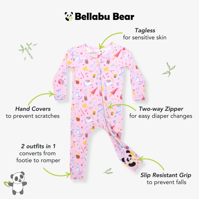 Harry Potter Happee Birthdae Harry Bamboo Viscose Convertible Footie from Bellabu Bear