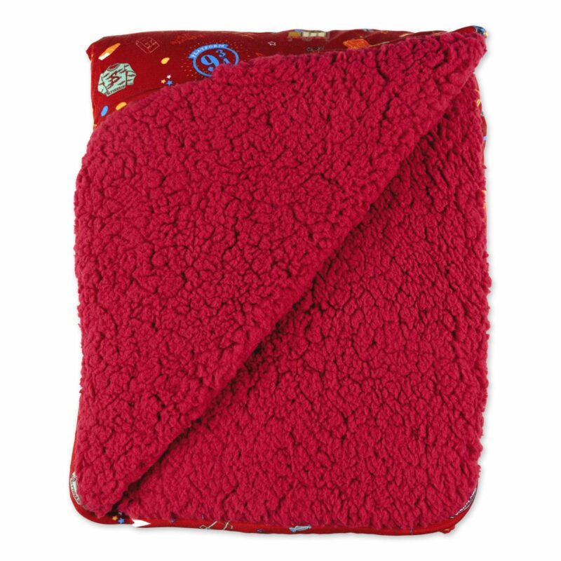 Harry Potter Hogwarts Express Bamboo Viscose Sherpa Blanket made by Bellabu Bear