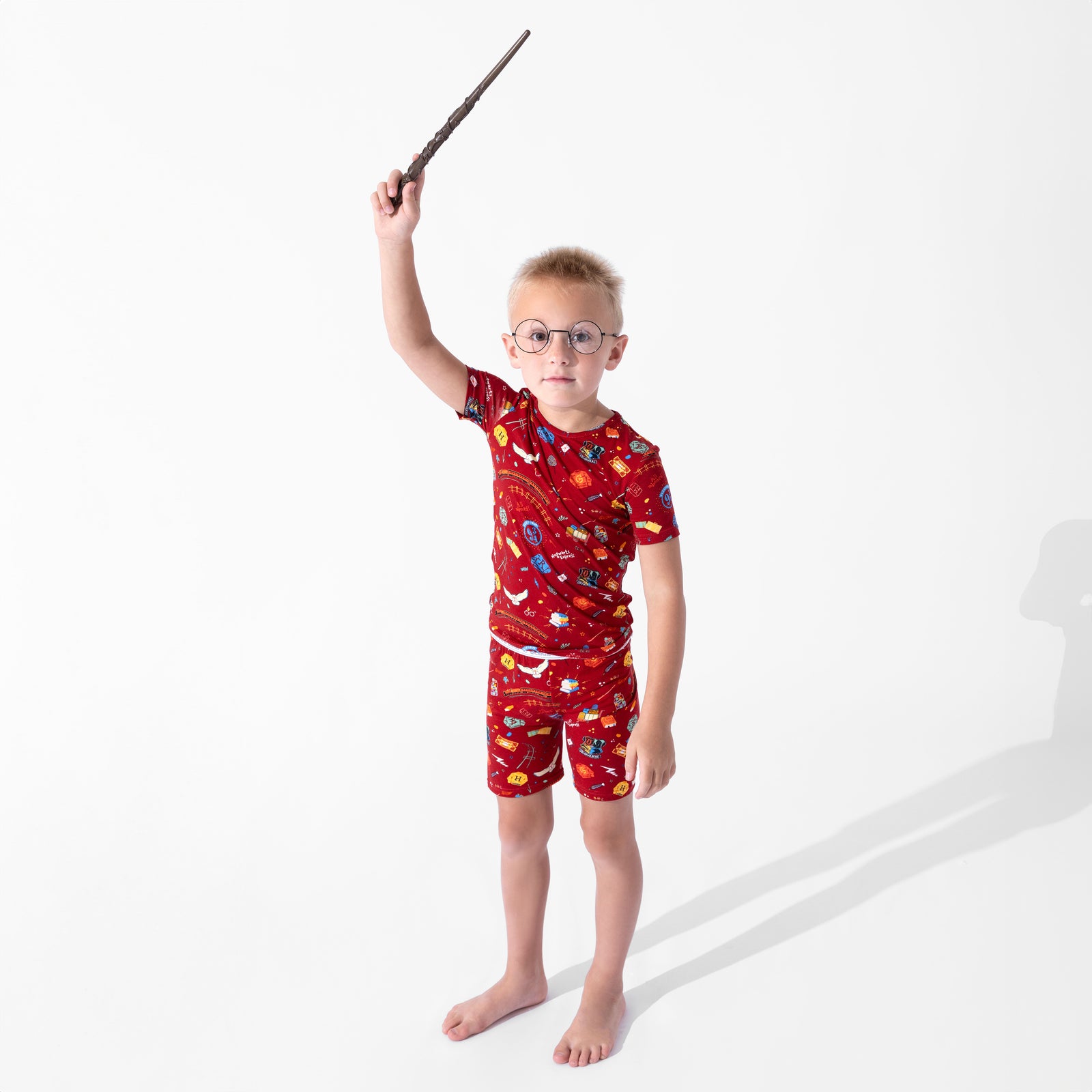 Bellabu Bear Harry Potter Hogwarts Express Bamboo Viscose Pajama Short Set