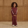 Rylee & Cru Track Pant In Burgundy