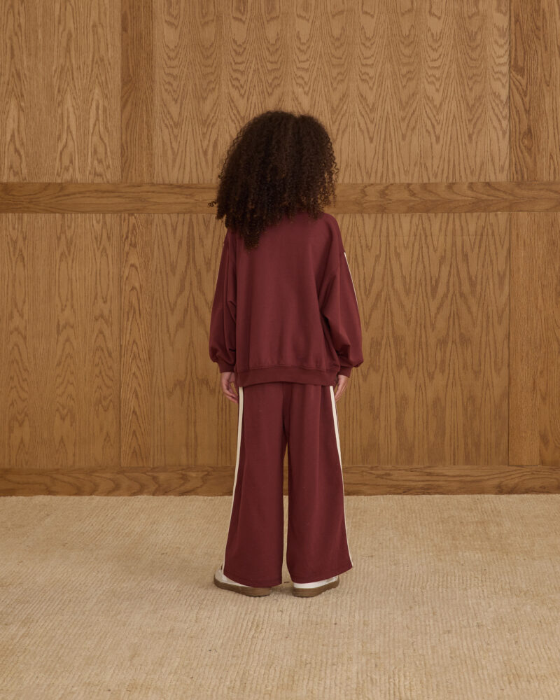 Track Pant In Burgundy from Rylee & Cru