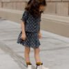 Smocked V Mini Skirt In Vintage Bloom from Rylee & Cru