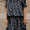 Rylee & Cru Smocked V Mini Skirt In Vintage Bloom