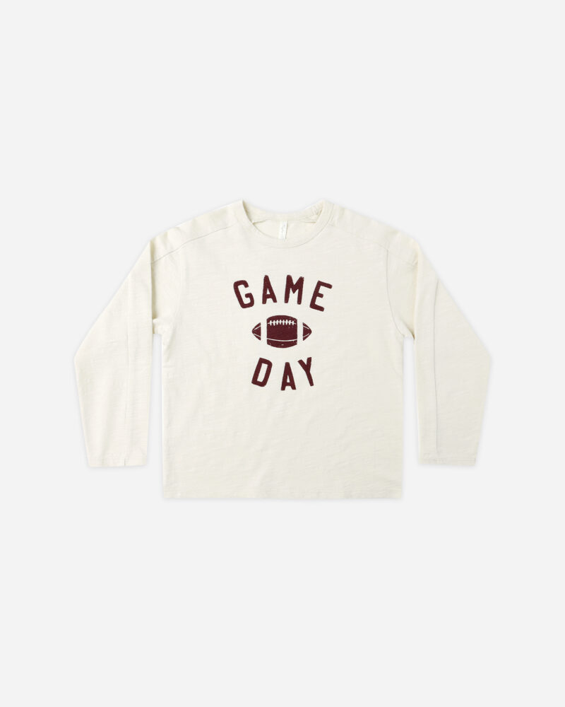 Long Sleeve Paneled Tee In Game Day from Rylee & Cru