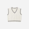 Sweater Vest In Natural from Rylee & Cru