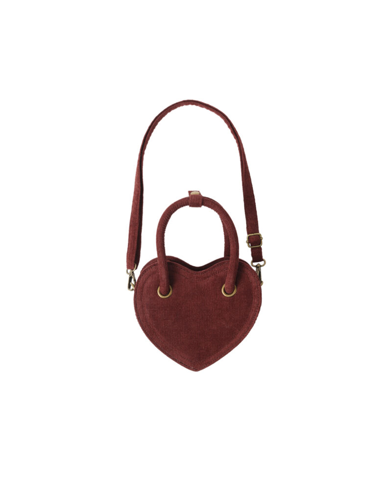 Rylee & Cru Heart Purse In Burgundy