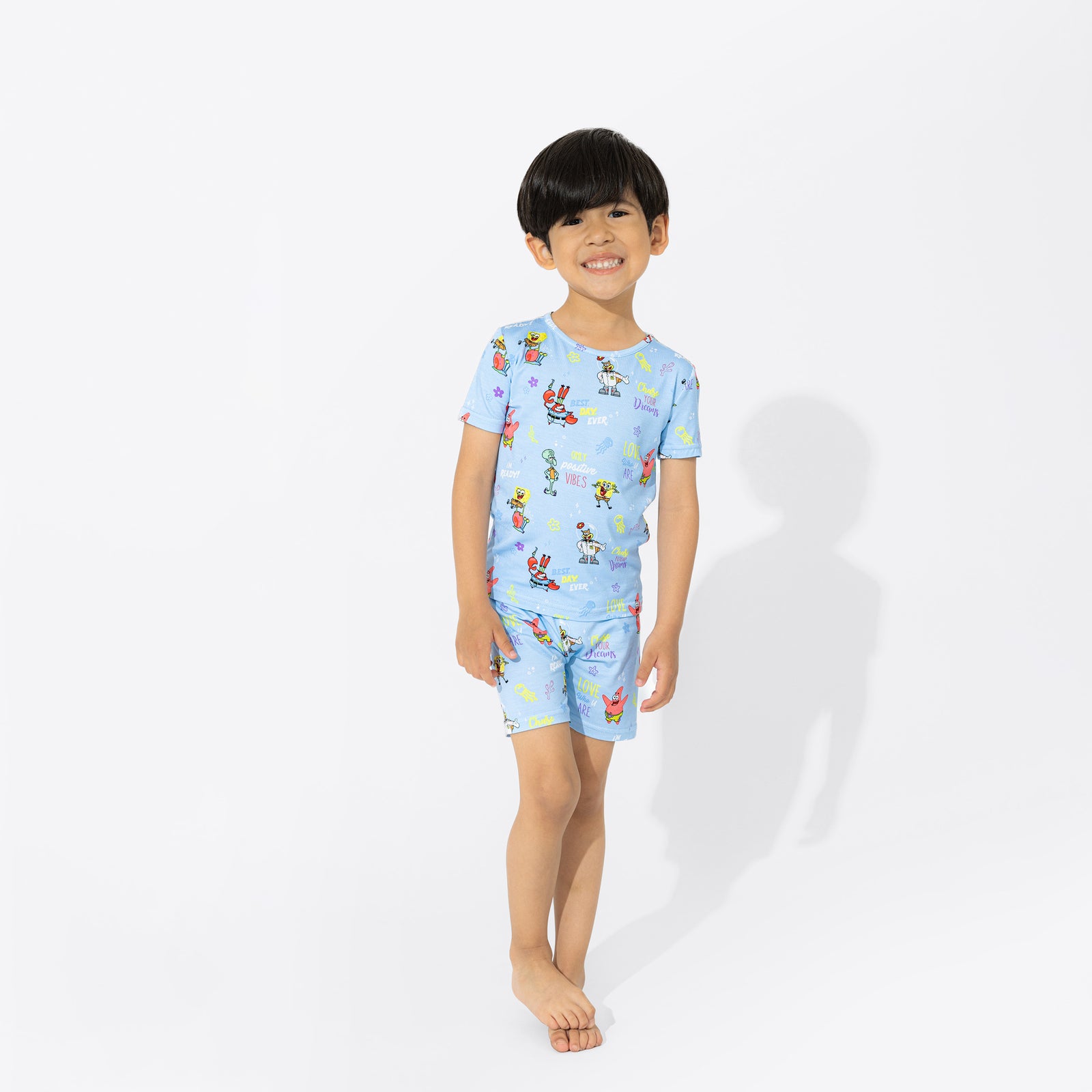 Bellabu Bear SpongeBob SquarePants Good Vibes Bamboo Viscose Pajama Short Set