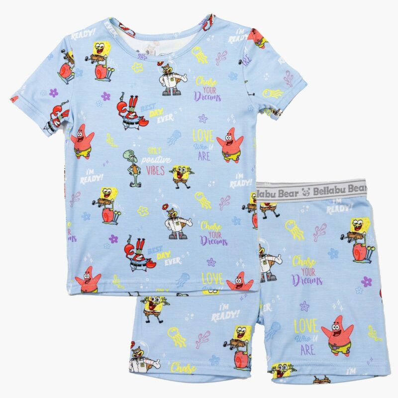 SpongeBob SquarePants Good Vibes Bamboo Viscose Pajama Short Set available at Blossom