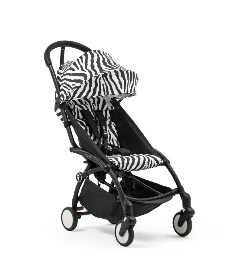 StokkeYOYO3_6PLUS_Zebra_BlackFrame_Angled_250414-5606_eCom Stokke YOYO3 Stroller