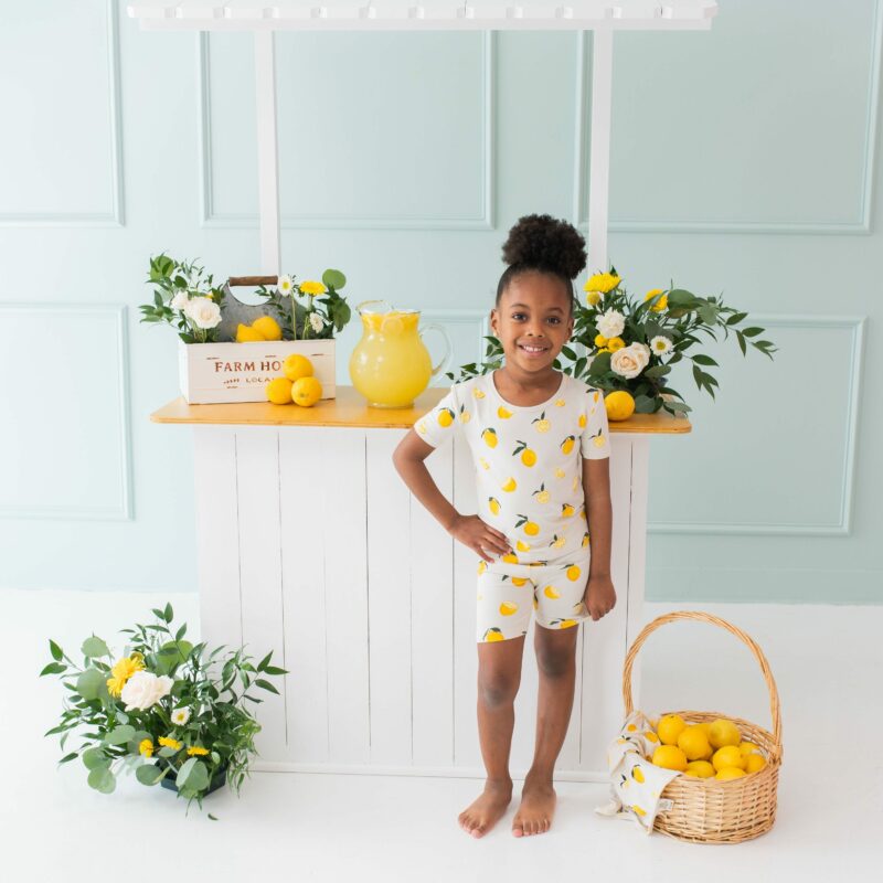 Kyte BABY Short Sleeve Pajamas in Lemon