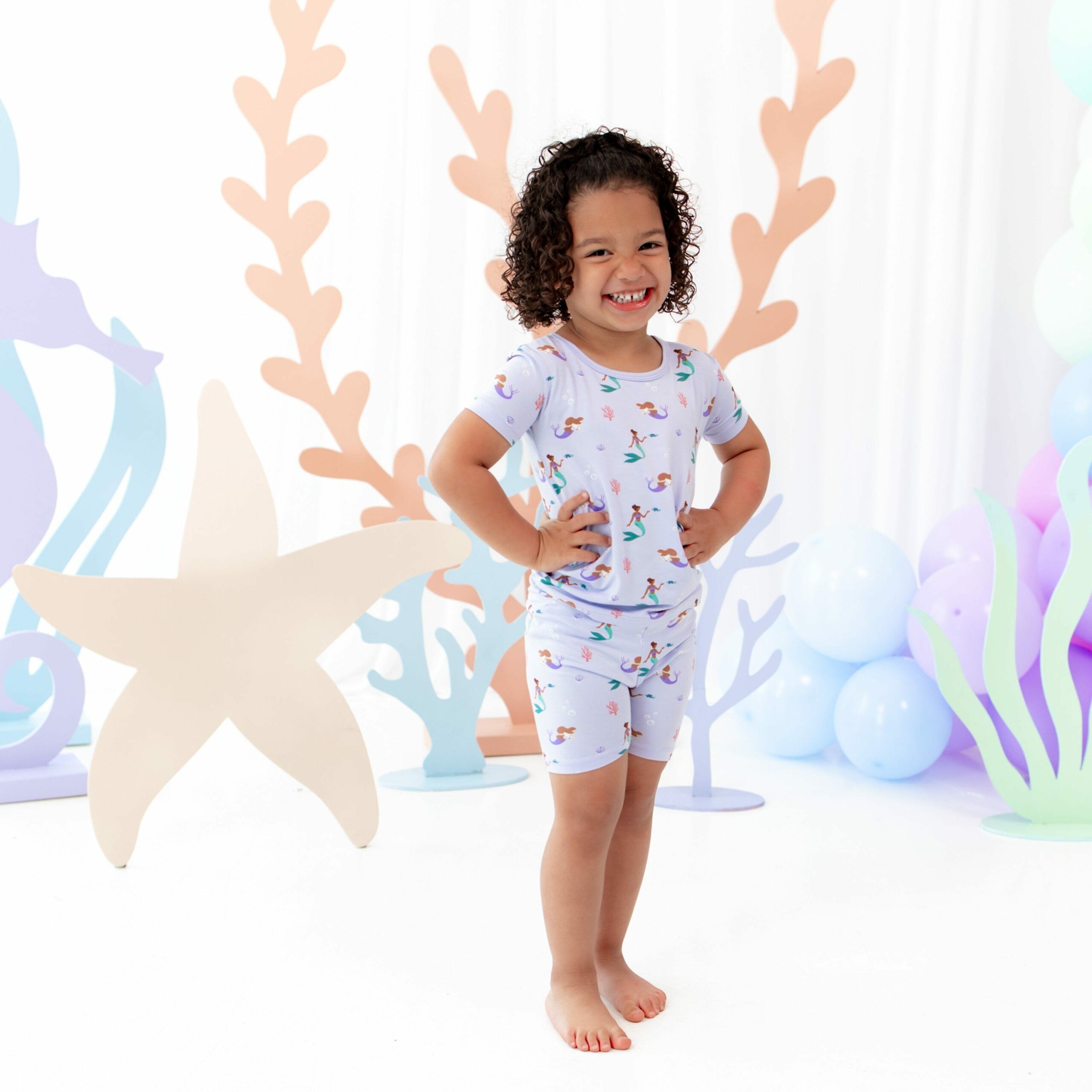Kyte BABY Short Sleeve Pajamas in Mermaid