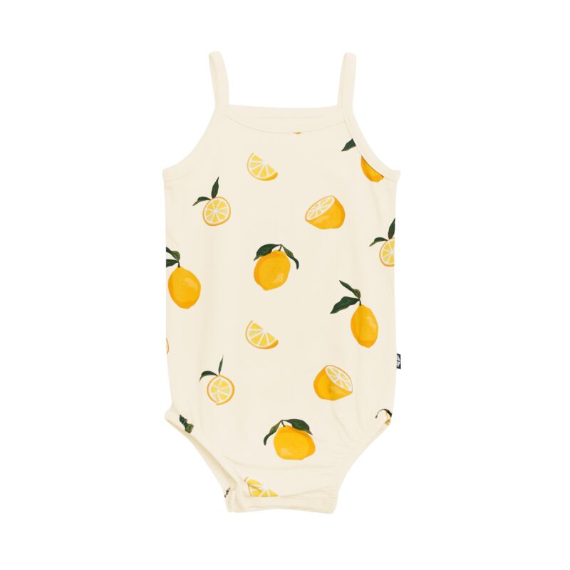 Spaghetti Strap Leotard in Lemon from Kyte BABY