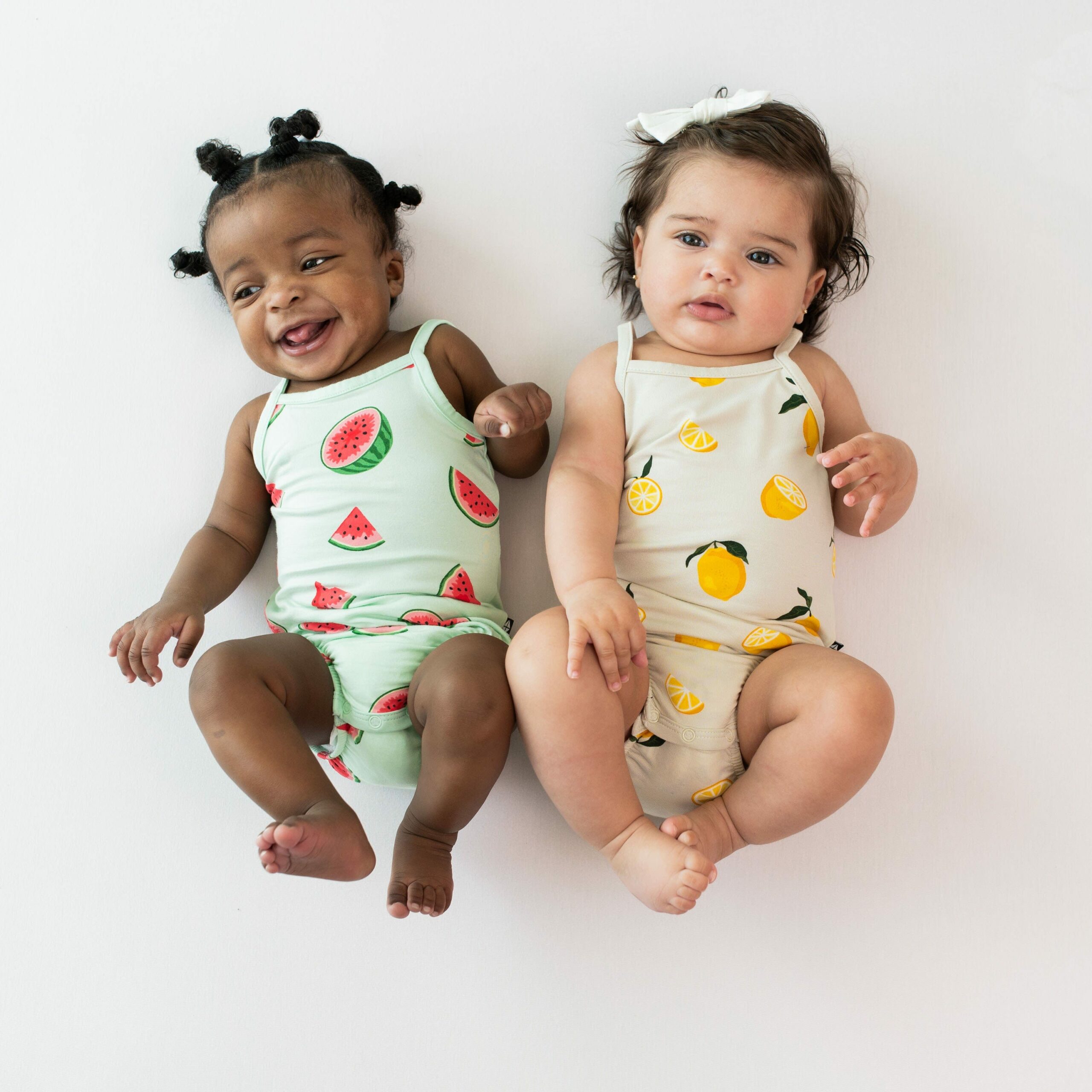 Kyte BABY Spaghetti Strap Leotard in Lemon