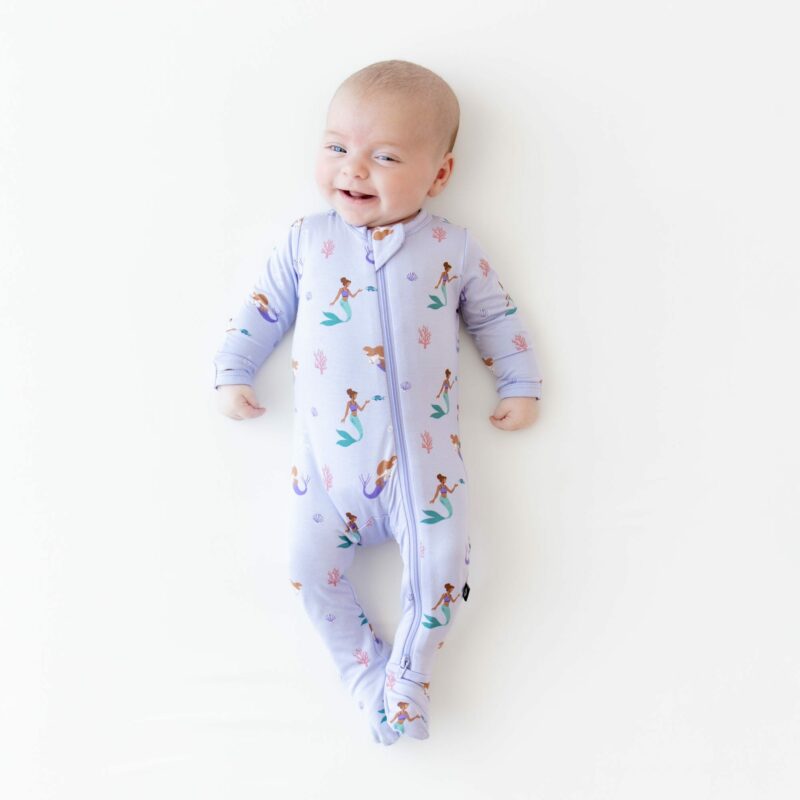 Kyte BABY Zippered Footie in Mermaid
