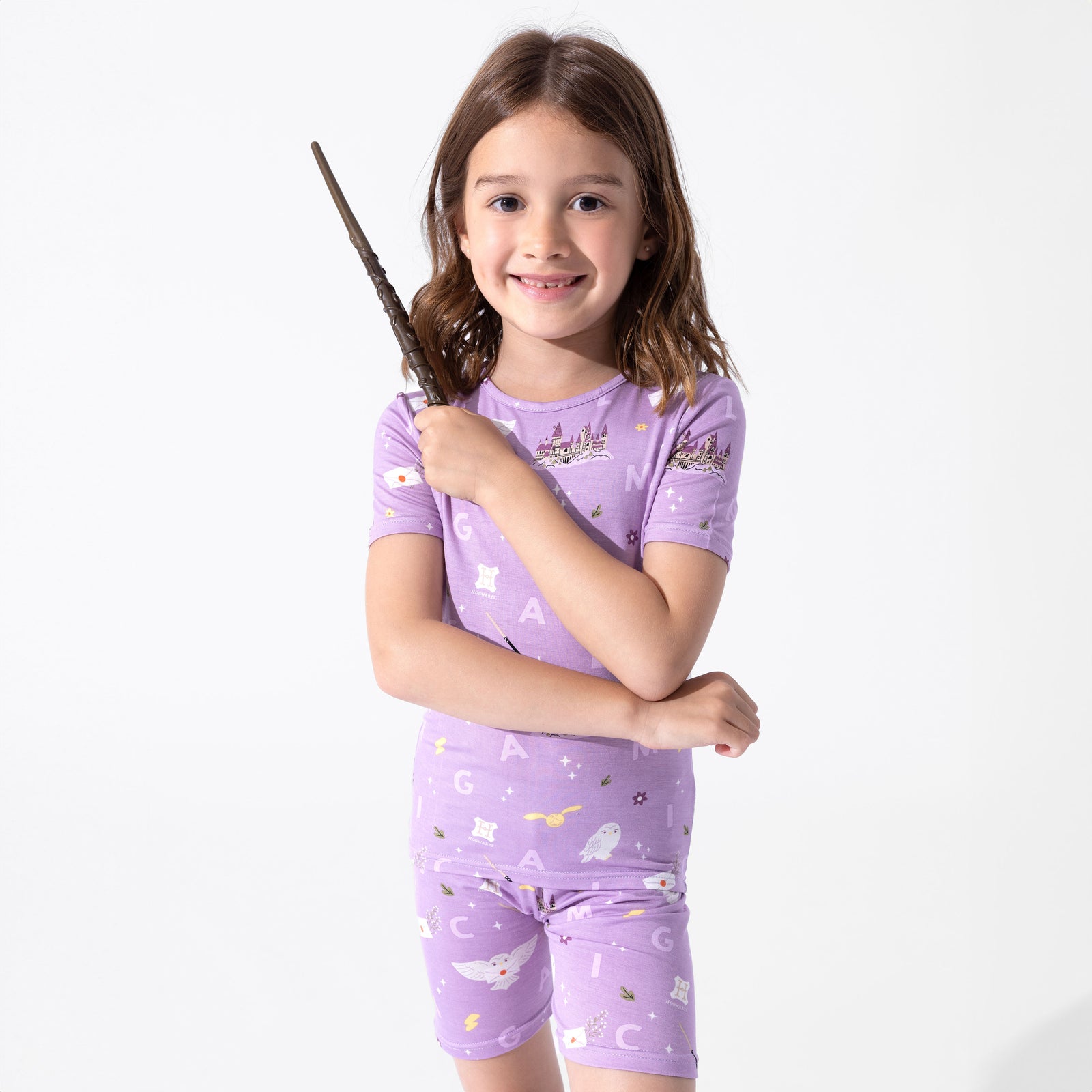 Bellabu Bear Harry Potter Hedwig's Magical Mail Bamboo Viscose Pajama Short Set