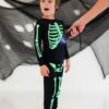 Bones With Gray Webs Glow-In-The-Dark Bamboo Viscose Pajama Set