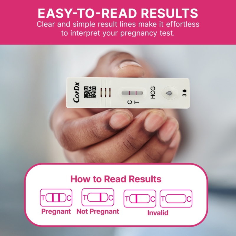 CorDx One Step hCG Pregnancy Test Cassette 3 Pack Maternity
