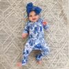 Gigi and Max Hattie Bamboo Viscose Ruffle Zip Footie
