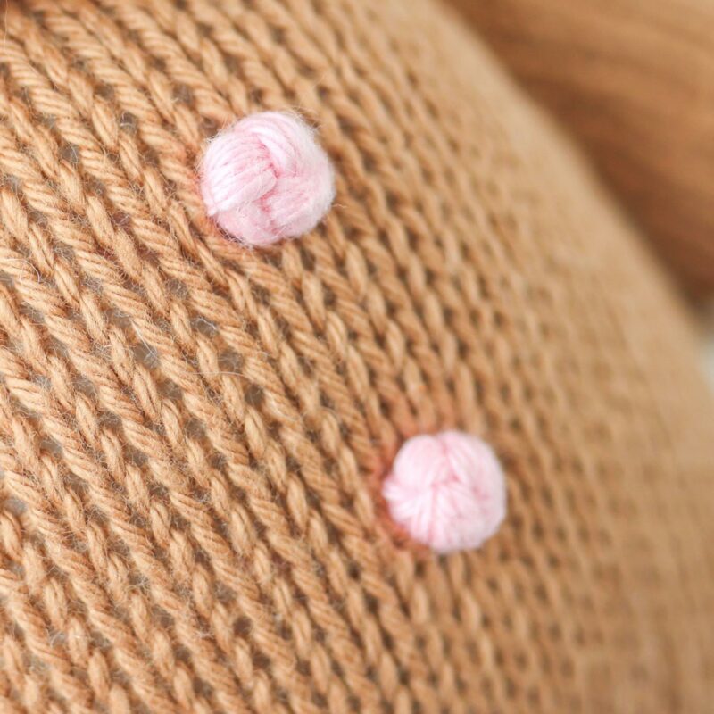 Baby Gingerbread In Powder Pink made by cuddle+kind