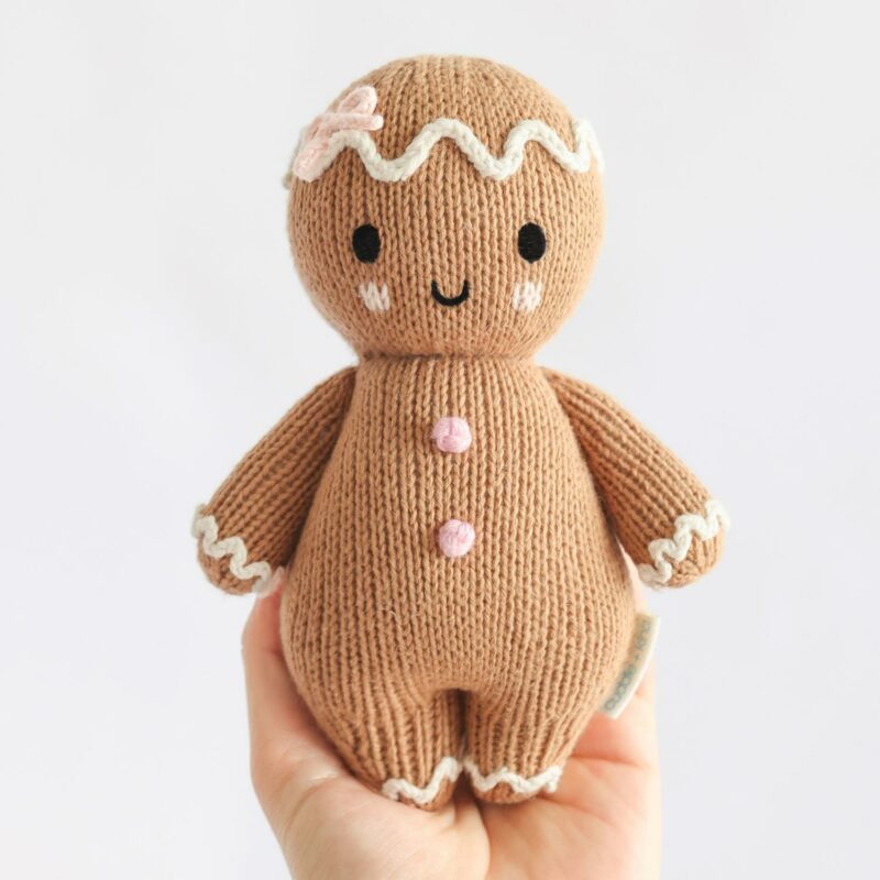 cuddle+kind Baby Gingerbread In Powder Pink Toys