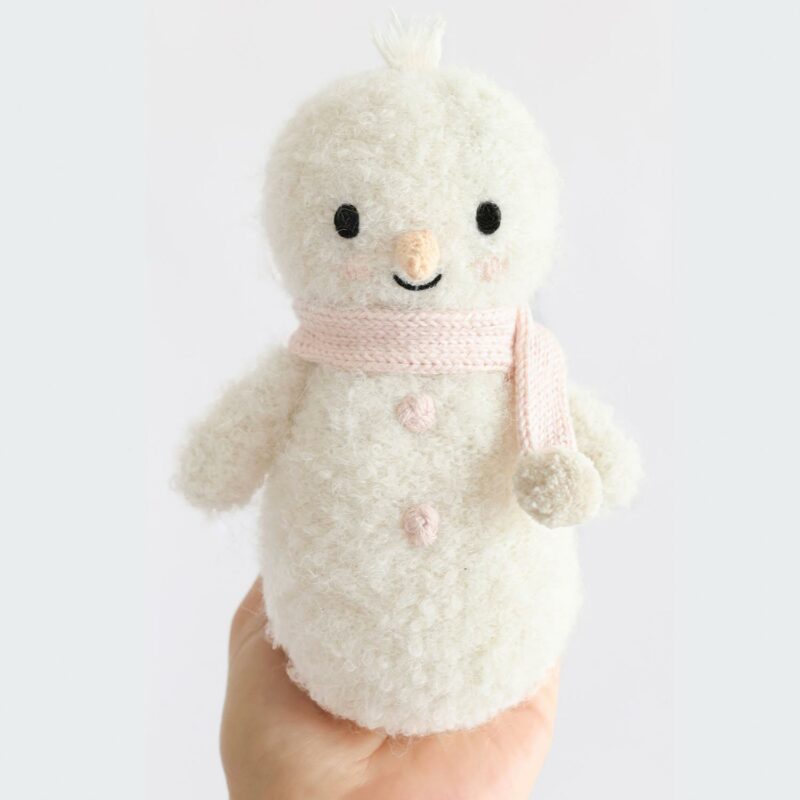 cuddle+kind Baby Snowman In Blush Toys