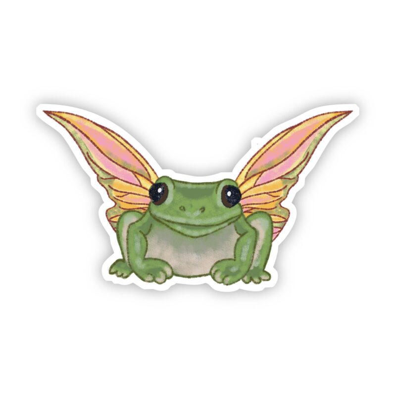 Big Moods Frog With Wings Sticker