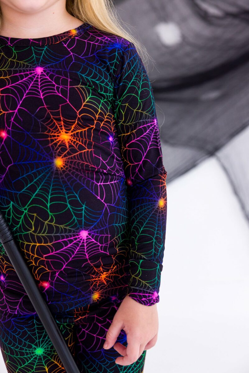 Neon Webs Bamboo Viscose Pajama Set from Birdie Bean
