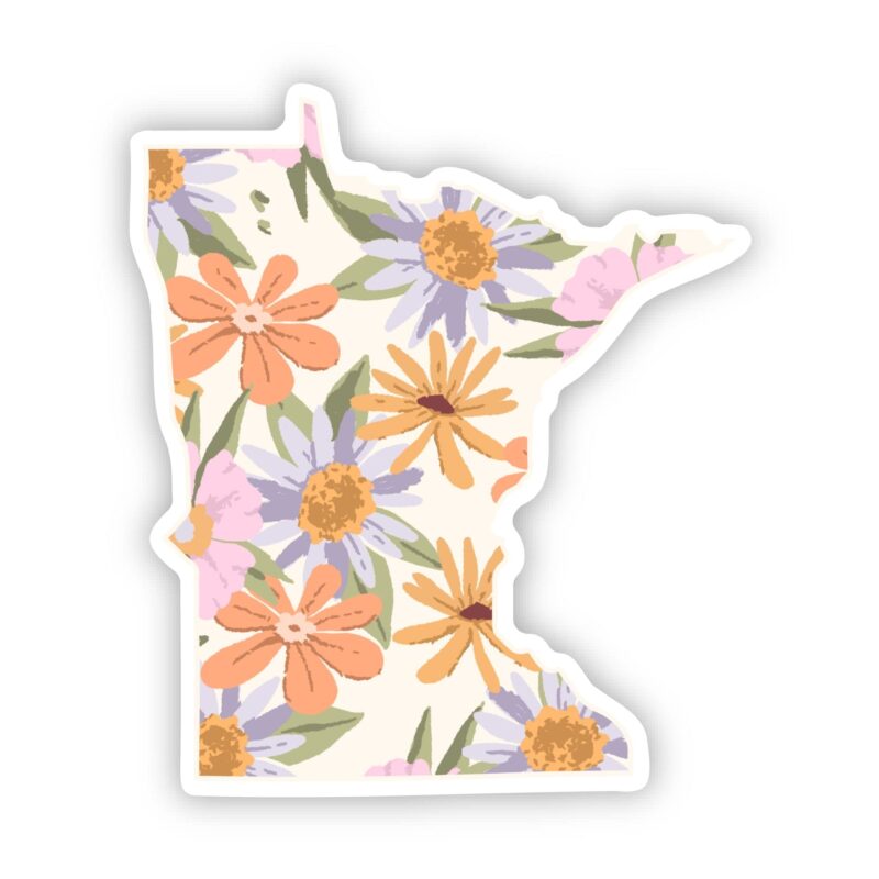Big Moods Minnesota Floral Pattern Sticker