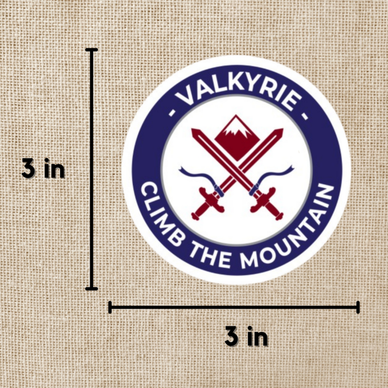Valkyrie Climb the Mountain Sticker ACOTAR Series from Kingdom of Threads