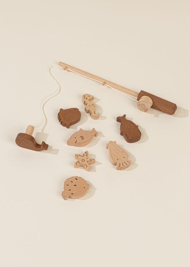 Coco Village Wooden Fishing Game with Bag Toys Coco Village Wooden Fishing Game with Bag Toys