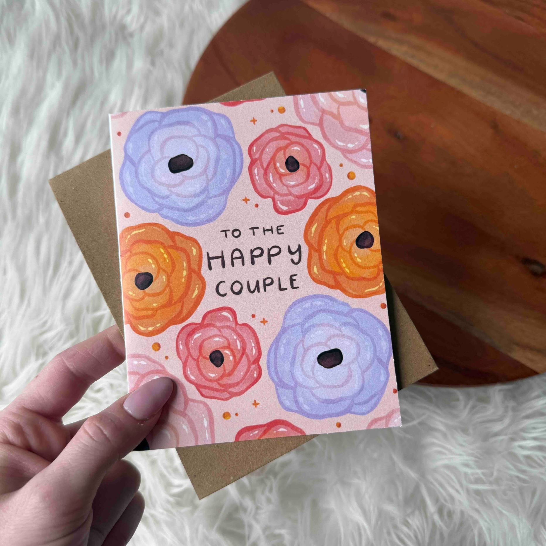Big Moods To the happy couple Rose Pattern Card