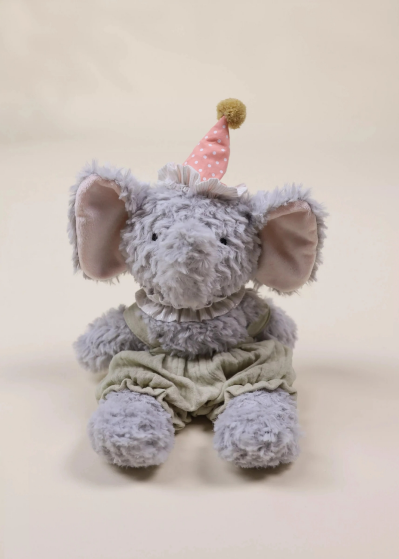 Elephant Birthday Plush Toy from Coco Village Elephant Birthday Plush Toy from Coco Village