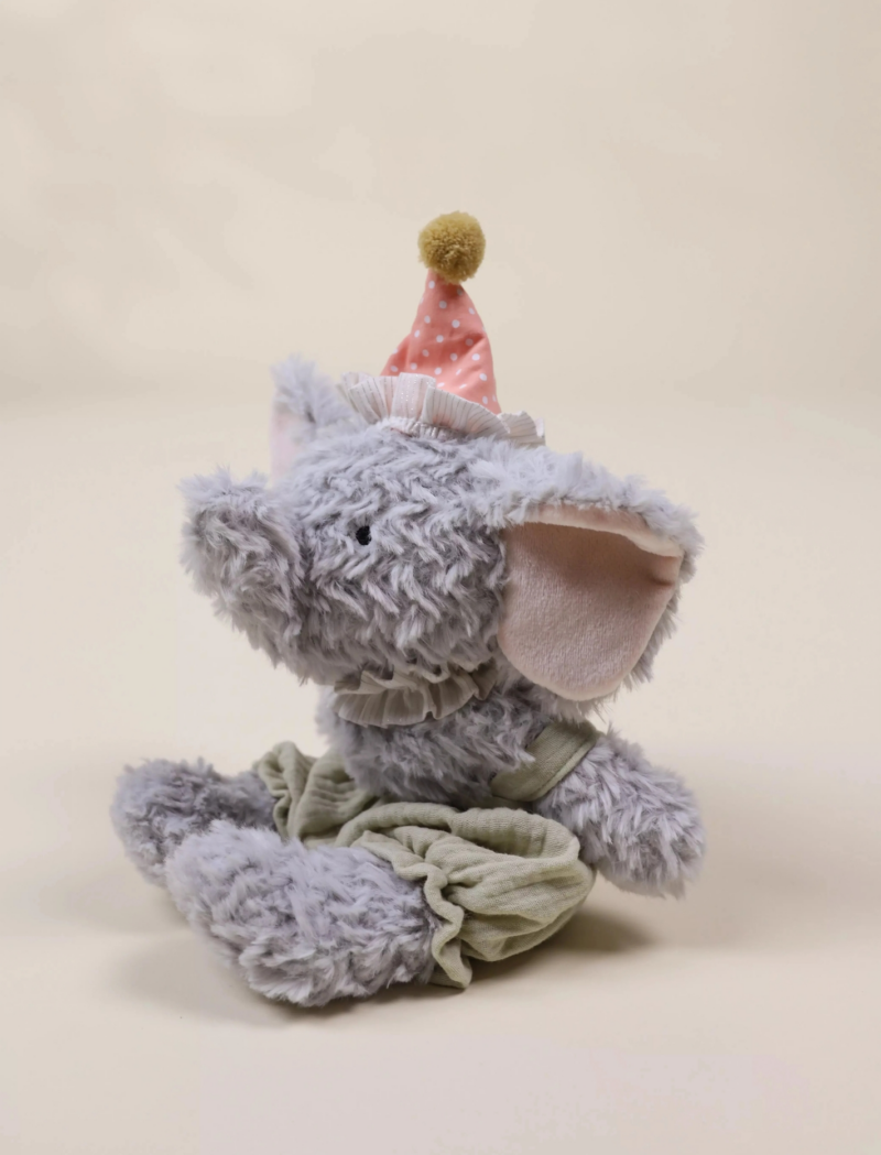 Elephant Birthday Plush Toy made by Coco Village Elephant Birthday Plush Toy made by Coco Village